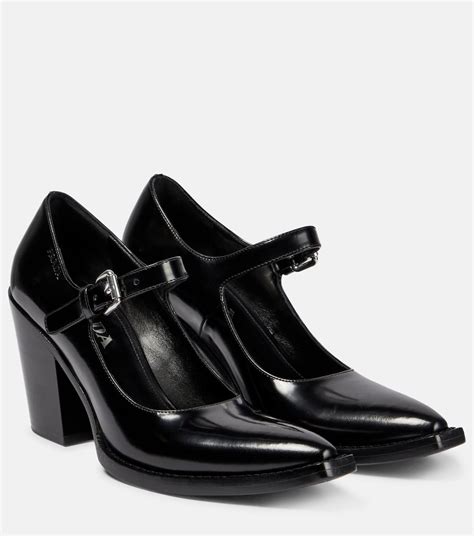 prada heeled mary janes|mary janes with small heel.